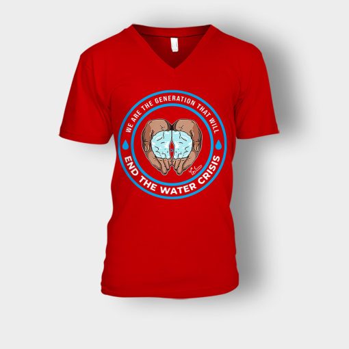 Cameron-Boyce-Limited-Edition-Unisex-V-Neck-T-Shirt-Red