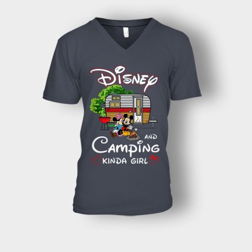 Camping-Kinda-Girl-Disney-Mickey-Inspired-Unisex-V-Neck-T-Shirt-Dark-Heather