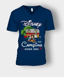 Camping-Kinda-Girl-Disney-Mickey-Inspired-Unisex-V-Neck-T-Shirt-Navy