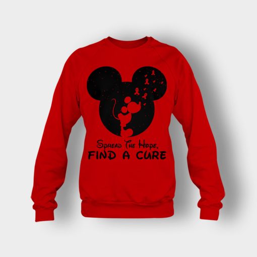 Cancer-Awareness-Spread-The-Hope-Find-A-Cure-Disney-Mickey-Inspired-Crewneck-Sweatshirt-Red