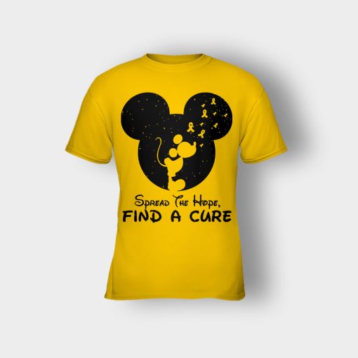 Cancer-Awareness-Spread-The-Hope-Find-A-Cure-Disney-Mickey-Inspired-Kids-T-Shirt-Gold