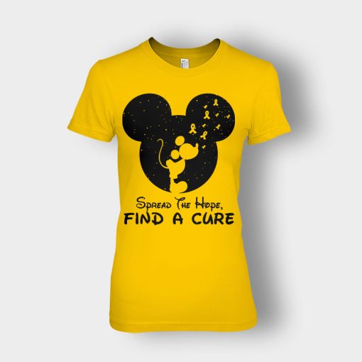 Cancer-Awareness-Spread-The-Hope-Find-A-Cure-Disney-Mickey-Inspired-Ladies-T-Shirt-Gold