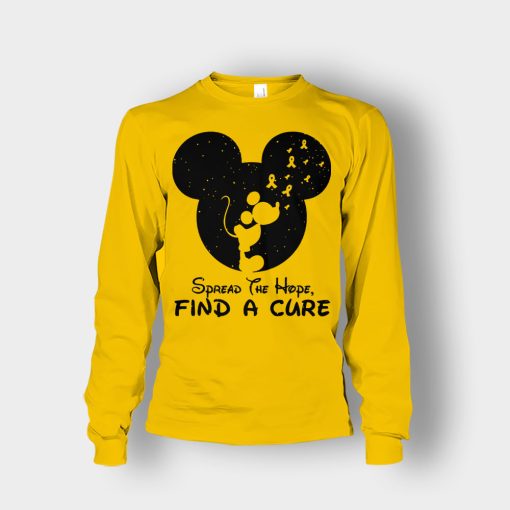 Cancer-Awareness-Spread-The-Hope-Find-A-Cure-Disney-Mickey-Inspired-Unisex-Long-Sleeve-Gold