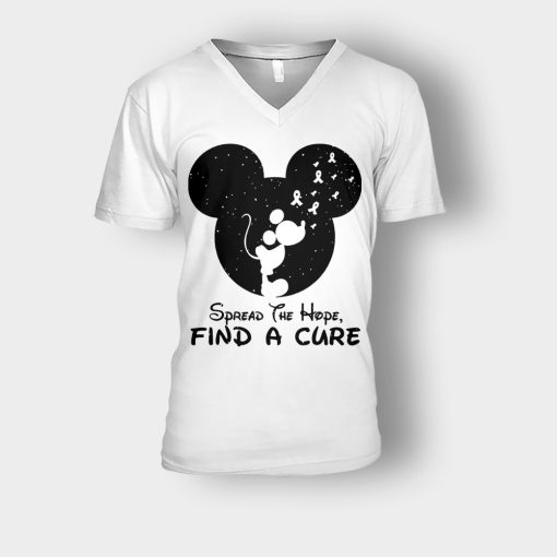 Cancer-Awareness-Spread-The-Hope-Find-A-Cure-Disney-Mickey-Inspired-Unisex-V-Neck-T-Shirt-White