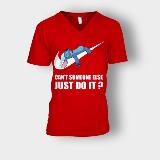 Cant-Someone-Just-Do-It-Disney-Lilo-And-Stitch-Unisex-V-Neck-T-Shirt-Red