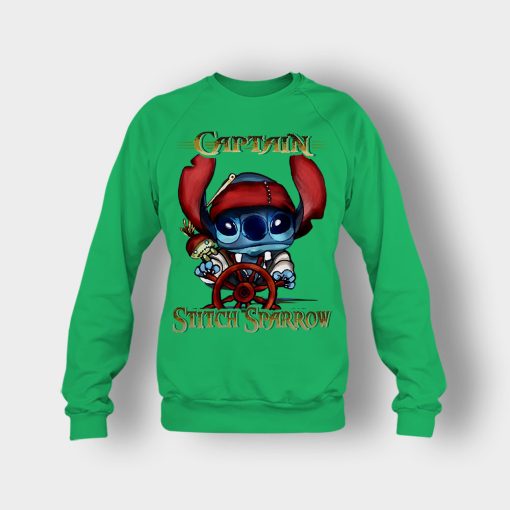 Captain-Stitch-Sparrow-Disney-Lilo-And-Stitch-Crewneck-Sweatshirt-Irish-Green