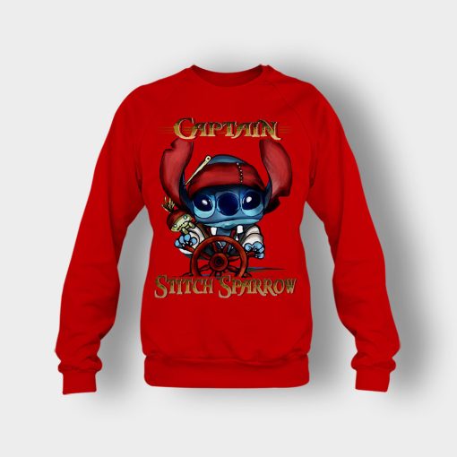 Captain-Stitch-Sparrow-Disney-Lilo-And-Stitch-Crewneck-Sweatshirt-Red