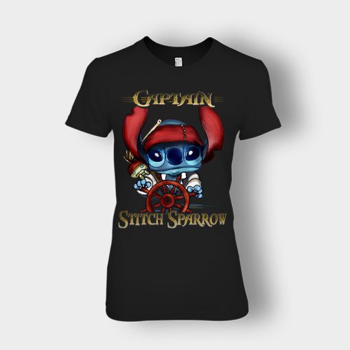 Captain-Stitch-Sparrow-Disney-Lilo-And-Stitch-Ladies-T-Shirt-Black