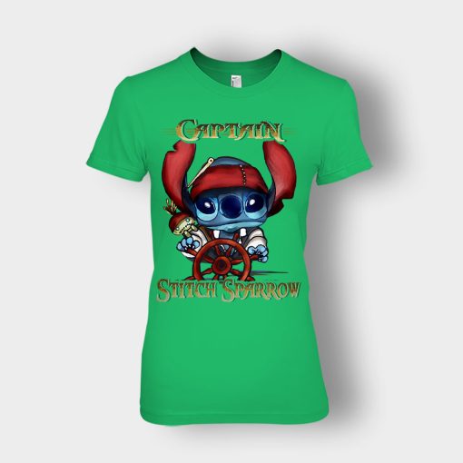 Captain-Stitch-Sparrow-Disney-Lilo-And-Stitch-Ladies-T-Shirt-Irish-Green