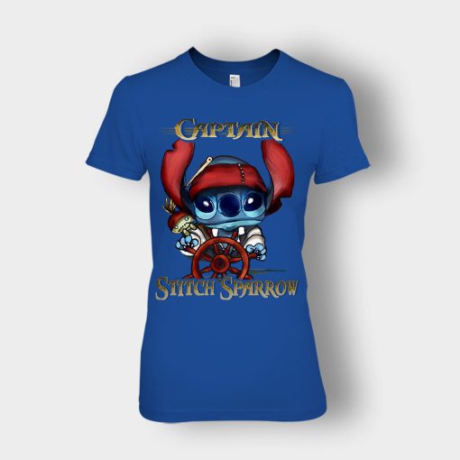 Captain-Stitch-Sparrow-Disney-Lilo-And-Stitch-Ladies-T-Shirt-Royal