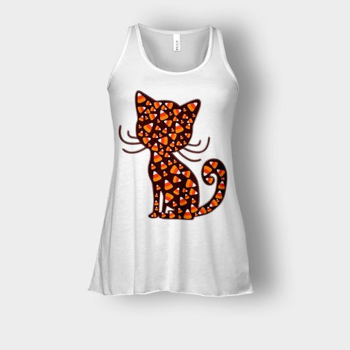 Cat-Halloween-Pumpkin-Bella-Womens-Flowy-Tank-White