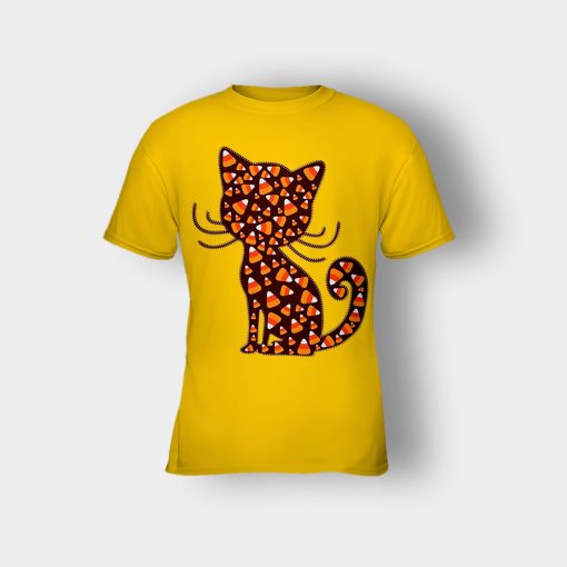Cat-Halloween-Pumpkin-Kids-T-Shirt-Gold