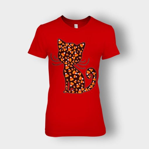 Cat-Halloween-Pumpkin-Ladies-T-Shirt-Red