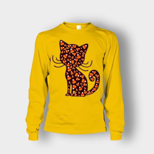 Cat-Halloween-Pumpkin-Unisex-Long-Sleeve-Gold