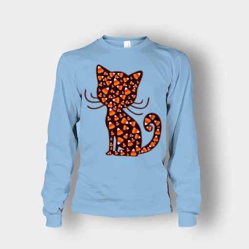 Cat-Halloween-Pumpkin-Unisex-Long-Sleeve-Light-Blue