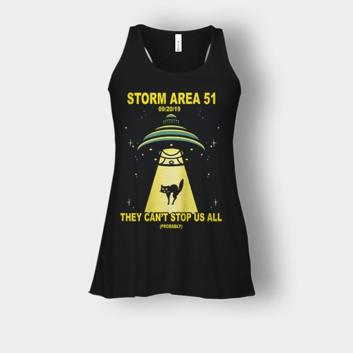 Cat-UFO-Storm-Area-51-They-Cant-Stop-All-of-Us-Bella-Womens-Flowy-Tank-Black