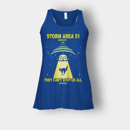 Cat-UFO-Storm-Area-51-They-Cant-Stop-All-of-Us-Bella-Womens-Flowy-Tank-Royal