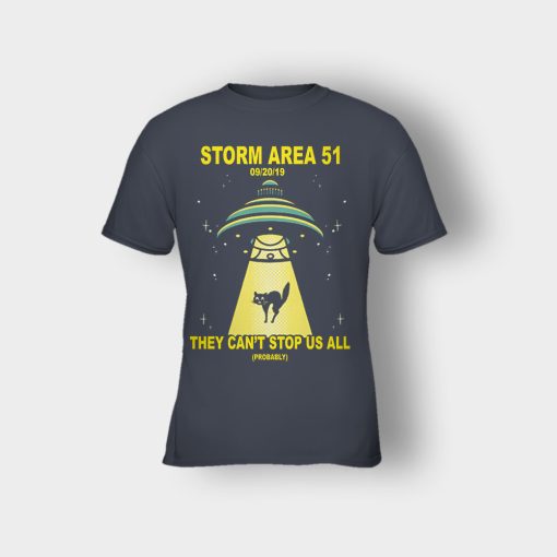 Cat-UFO-Storm-Area-51-They-Cant-Stop-All-of-Us-Kids-T-Shirt-Dark-Heather