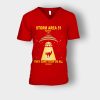 Cat-UFO-Storm-Area-51-They-Cant-Stop-All-of-Us-Unisex-V-Neck-T-Shirt-Red