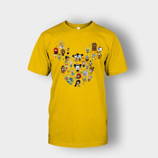 Characters-All-In-One-Disney-Mickey-Inspired-Unisex-T-Shirt-Gold