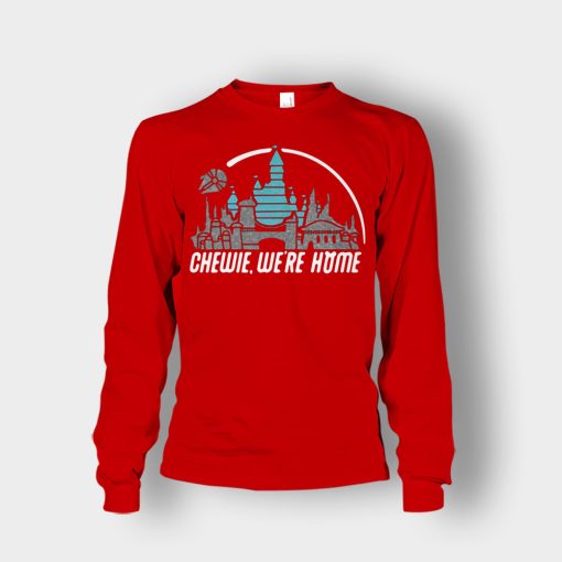 Chewie-Were-Home-Disney-Mickey-Inspired-Unisex-Long-Sleeve-Red