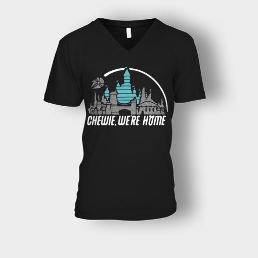 Chewie-Were-Home-Disney-Mickey-Inspired-Unisex-V-Neck-T-Shirt-Black