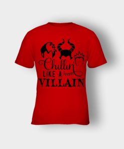 Chilling-Like-A-Disney-Villian-Kids-T-Shirt-Red