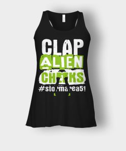 Clap-Alien-Cheeks-Storm-Area-51-Bella-Womens-Flowy-Tank-Black