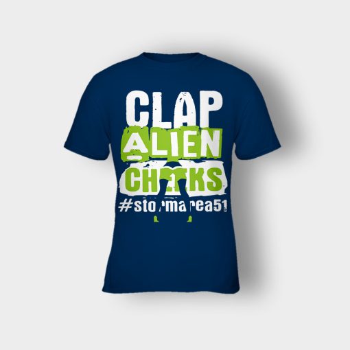 Clap-Alien-Cheeks-Storm-Area-51-Kids-T-Shirt-Navy