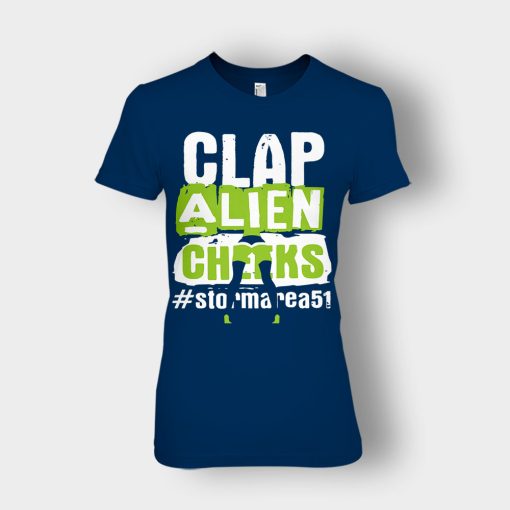 Clap-Alien-Cheeks-Storm-Area-51-Ladies-T-Shirt-Navy