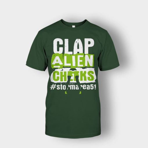 Clap-Alien-Cheeks-Storm-Area-51-Unisex-T-Shirt-Forest