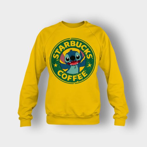 Coffee-Morning-Disney-Lilo-And-Stitch-Crewneck-Sweatshirt-Gold