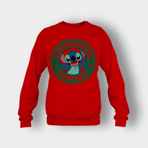 Coffee-Morning-Disney-Lilo-And-Stitch-Crewneck-Sweatshirt-Red