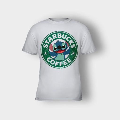 Coffee-Morning-Disney-Lilo-And-Stitch-Kids-T-Shirt-Ash