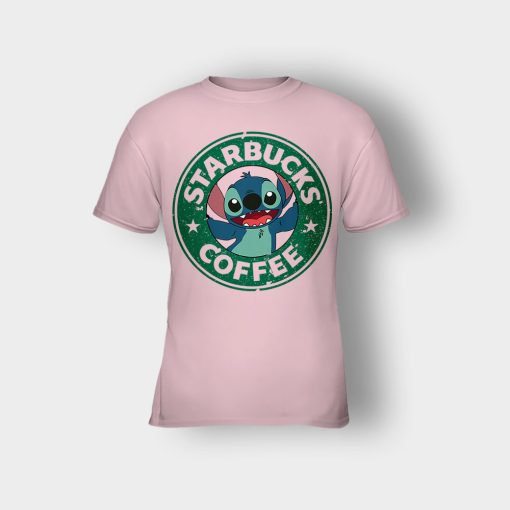 Coffee-Morning-Disney-Lilo-And-Stitch-Kids-T-Shirt-Light-Pink