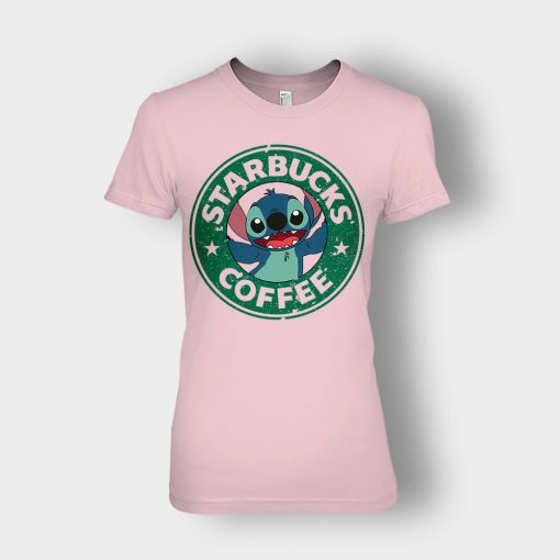 Coffee-Morning-Disney-Lilo-And-Stitch-Ladies-T-Shirt-Light-Pink