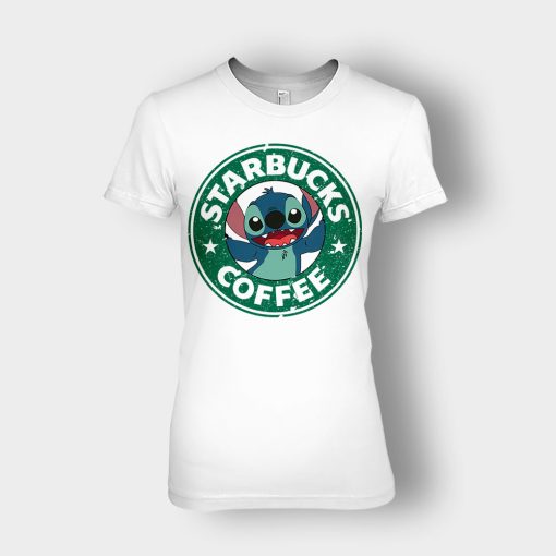 Coffee-Morning-Disney-Lilo-And-Stitch-Ladies-T-Shirt-White