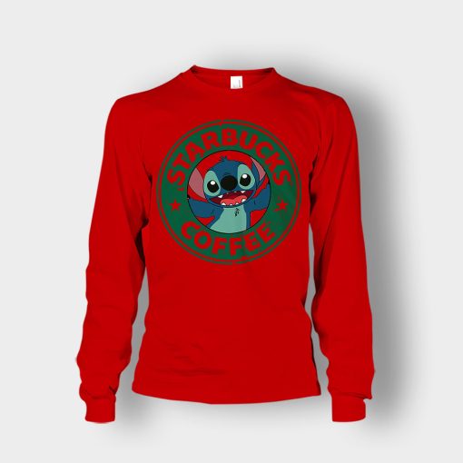 Coffee-Morning-Disney-Lilo-And-Stitch-Unisex-Long-Sleeve-Red