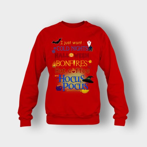 Cold-Nights-Bonfire-Disney-Hocus-Pocus-Crewneck-Sweatshirt-Red