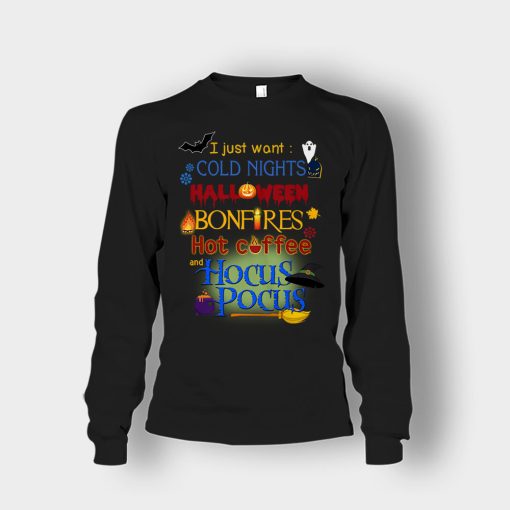 Cold-Nights-Bonfire-Disney-Hocus-Pocus-Unisex-Long-Sleeve-Black