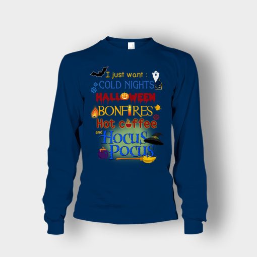 Cold-Nights-Bonfire-Disney-Hocus-Pocus-Unisex-Long-Sleeve-Navy