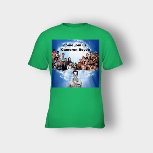 Come-join-us-Cameron-Boyce-RIP-1999-2019-Kids-T-Shirt-Irish-Green