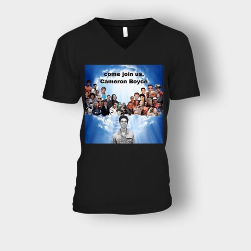 Come-join-us-Cameron-Boyce-RIP-1999-2019-Unisex-V-Neck-T-Shirt-Black