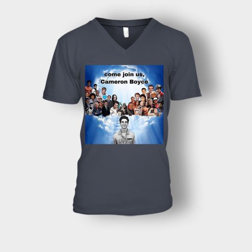 Come-join-us-Cameron-Boyce-RIP-1999-2019-Unisex-V-Neck-T-Shirt-Dark-Heather