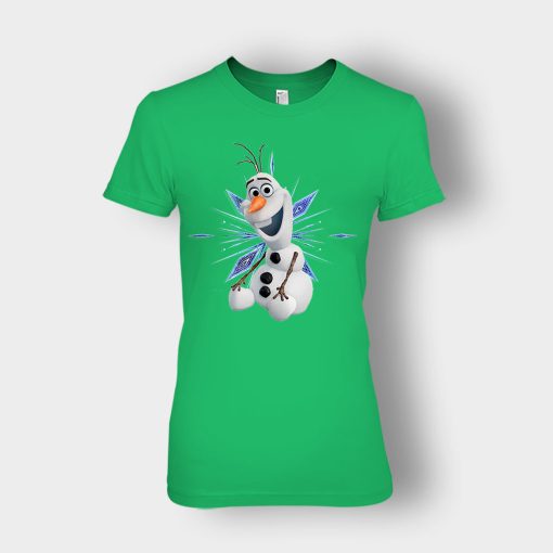 Cute-Olaf-Disney-Frozen-Inspired-Ladies-T-Shirt-Irish-Green