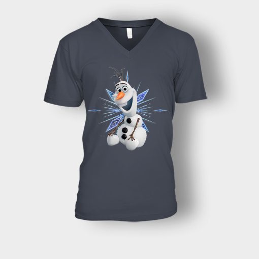 Cute-Olaf-Disney-Frozen-Inspired-Unisex-V-Neck-T-Shirt-Dark-Heather