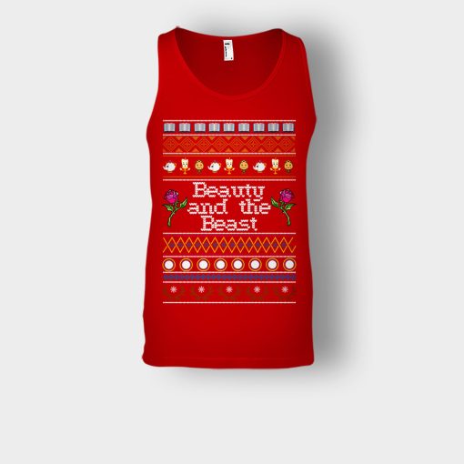 Cute-Ugly-Knit-Disney-Beauty-And-The-Beast-Unisex-Tank-Top-Red
