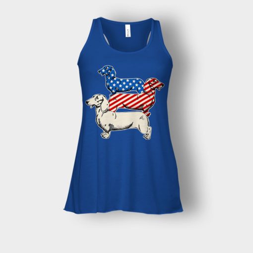 Dachshund-USA-Flag-4th-Of-July-Independence-Day-Patriot-Bella-Womens-Flowy-Tank-Royal