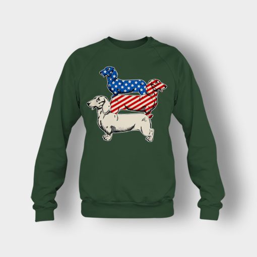 Dachshund-USA-Flag-4th-Of-July-Independence-Day-Patriot-Crewneck-Sweatshirt-Forest