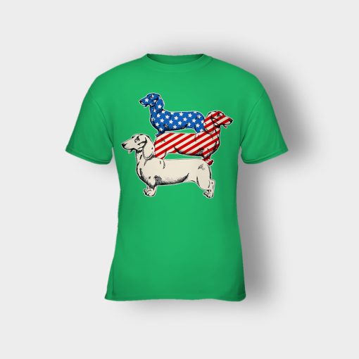 Dachshund-USA-Flag-4th-Of-July-Independence-Day-Patriot-Kids-T-Shirt-Irish-Green
